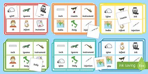 Initial i Sound Bingo and Lotto Game