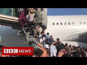 Chaos at Kabul airport as Afghans try to flee Taliban - BBC News
