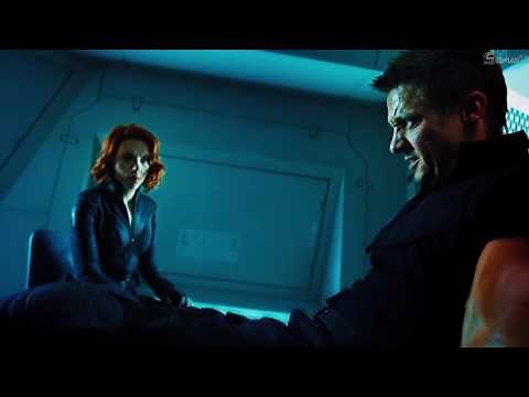 Black Widow vs Hawkeye The Avengers 2012 4K ULTRA HD