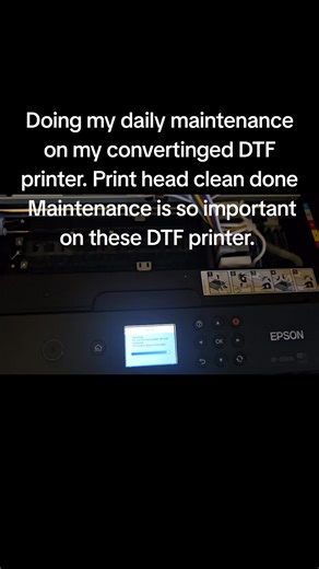 DTF maintenance Having any type of DTF printer weather its been converted or is an actually DTF printer maintenance is important. Print head cleaning done. This sure is alot different then sublimation. #fyp #dtfprinting #dtf #maintenace #dtfprinter
