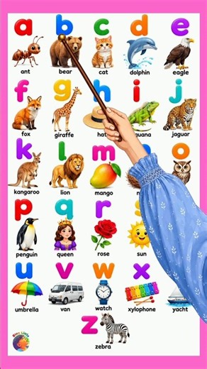 Small letters of abc song for kids || a to z animals name for kids and toddlers #abc #kids