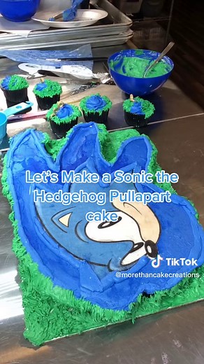 Sonic The Hedgehog Pull Apart Cake Recipe