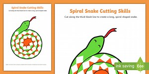 Snake Cutting Skills Activity Sheet
