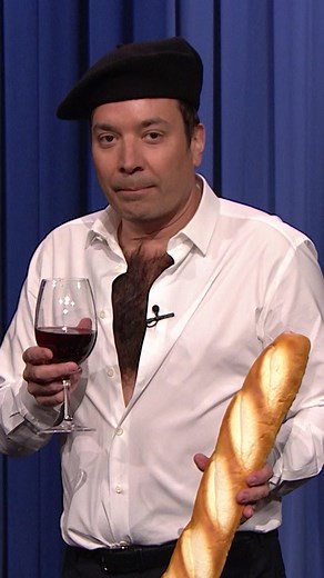 French President Emmanuel Macron premieres a new campaign song. #FallonTonight