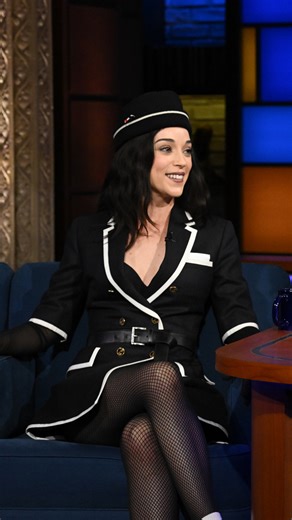 St. Vincent has got 'em. #Colbert #DavidBowie #StVincent | The Late Show with Stephen Colbert