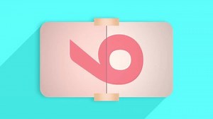 4K vertical. compte à rebours en temps réel comptage graphique du chef de 9 à 0 avec les chiffres inversés, compte à rebours rose de 9 à 0 avec l'ombre isolée sur fond bleu