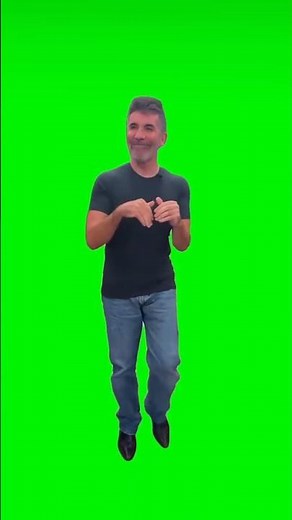 simon cowell clapping green screen #greenscreen #shorts