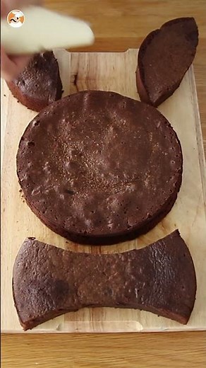 🐰 Turn brownies into the cutest bunny cake for Easter! 🐣