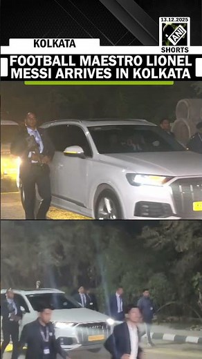 Argentine footballer Lionel Messi arrives in Kolkata, set to kick-off his GOAT India Tour 2025