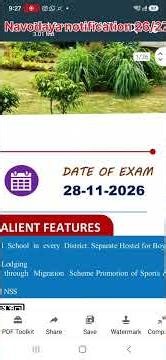 Navodaya Notification 2026–27 Released | JNVST Class 6 Online Application | Eligibility & Last Date
