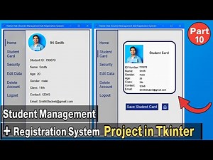 Display Student Data & Circular Image in Tkinter Dashboard (Part 10)