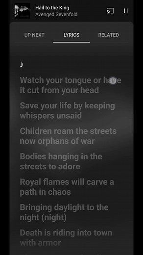 Hail To The King - Avenged Sevenfold Lyrics Video