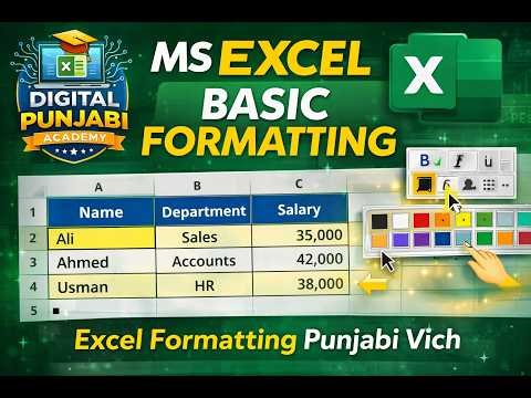 Excel Formatting Punjabi Vich | Make Your Data Professional | Beginner Guide - Video 5
