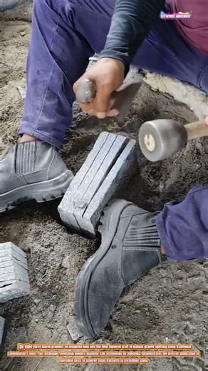 The Art of Hand-Splitting Granite Curb Stones with Traditional Tools
