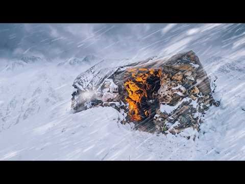 The Most Violent Blizzard Ever | Surviving Alone in a Stone House on the Cliff