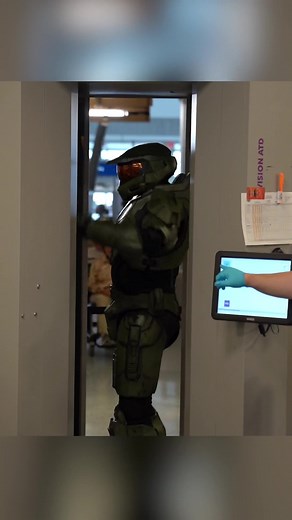 I wore Master Chief armor through TSA! Full vid on the youtube channel! #masterchief #tsa #haloinfinite