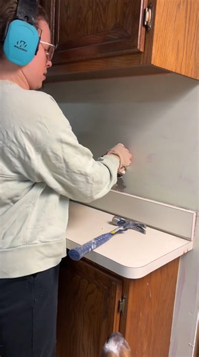 The easy basement makeover using peel and stick wall tiles