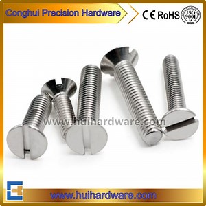[Hot Item] ANSI B18.6.3 DIN963 Standard Slotted Countersunk/Flat Head Screws