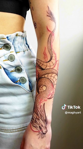 Tatuaje de Dragón en el Brazo: Estilos y Diseños