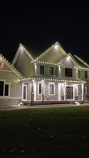 Bring the holiday magic to your home without lifting a finger. 🎄🎁 Professional holiday light installation — quick, safe, and stunning. ✨ Get your free quote through the link in our bio! ✨ #holidaylights #holidaylighting #holidaylightinstallation | My Sons Inflatables, LLC.
