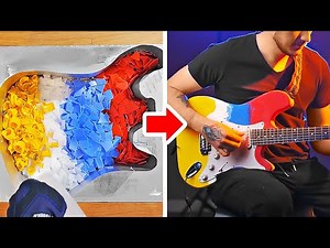 How To Make An Electric Guitar From Plastic || Awesome Recycling Ideas