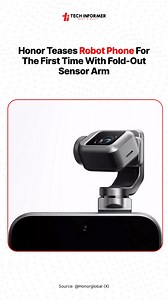 96K views · 388 reactions | The Robot Phone’s dual-part rear camera can flip, rotate, and operate independently like a mini gimbal. AI integration allows the device to sense environments, frame shots, and interact creatively with users. The concept is part of Honor’s Alpha Plan and will be showcased at Mobile World Congress next spring. #Techinformer #Honor | Tech Informer | Facebook