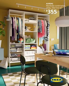 109K views · 219 reactions | Ready to make 2025 the year you finally organize your closet? Do it with the modular AURDAL wardrobe storage system.  Find your dream combo at the link. https://bit.ly/4hbaTdq | IKEA | Facebook