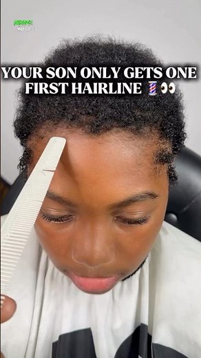 Kid’s Getting His First Hairline Ever… 😳✂️ ‪@JokaCutz‬