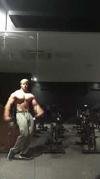 20 yr old Bodybuilder Flexing Chest