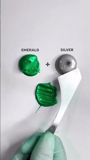 Emerald Color Mixing #colormixing #asmrart