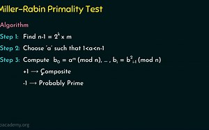 Testing for Primality (Miller-Rabin Test)