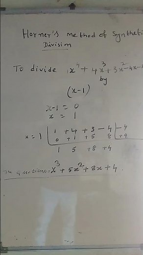 Horner's Method of synthetic Division