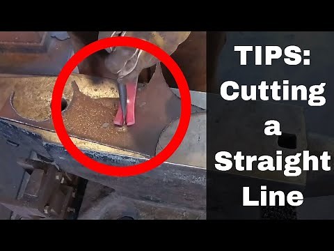 Cutting a Straight Line with a Blacksmith Hot Cut Chisel