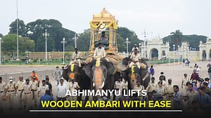 102K views · 8.4K reactions | Abhimanyu carries wooden Ambari. | Star Of Mysore | Facebook