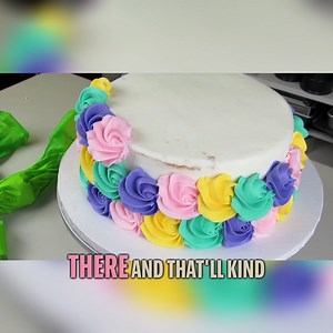 27K views · 227 reactions | Making a bright and colourful rosette cake! This cake is super easy and quick to make. You are going to love it!  | The Icing Artist | Facebook