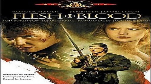 ASA 🎥📽🎬 Flesh+Blood (1985) a film directed by Paul Verhoeven and starring Rutger Hauer, Jennifer Jason Leigh, Tom Burlinson and Jack Thompson.