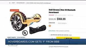 With holiday shopping soon to pick up, there’s a warning concerning some of those popular hoverboards. One company has received the Better Business Bureau’s worst rating. The slew of complaints prompted the BBB to issue a rare second warning to consumers. Alicia Smith #DontWasteYourMoney https://bit.ly/331E2nU | WXYZ-TV Channel 7