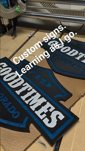 CNC wooden signs to custom paint colors learning in progress.#custom #cnc #colorado