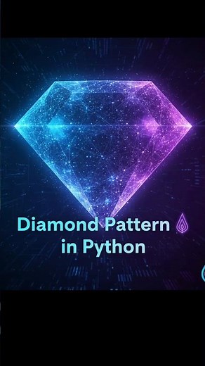 Day 13 of #100DaysOfCode 💎 | Diamond Pattern in Python | Nested Loops Logic 💻 | DK Dropz