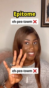 4.2K views · 900 reactions | Today's throwback pronunciation video is meant to remind you how to pronounce EPITOME, and if you didn't know before, now you do. You're welcome.  | Say It Right with Bolaji | Facebook