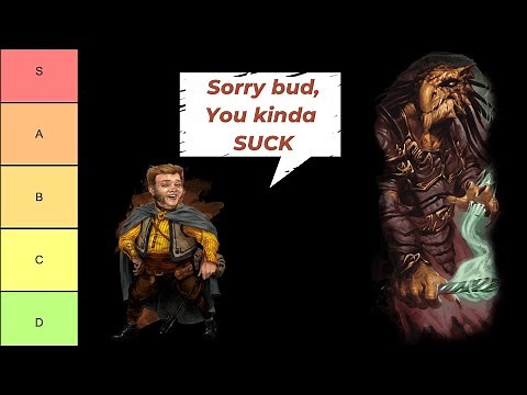 Player's Handbook Tier Ranks: Dnd Races 5e