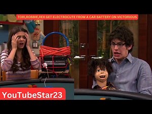 Tori,Robbie,Rex get ELECTROCUTE from a car battery on Victorious