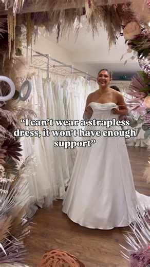 So many brides walk in saying ‘Nope, strapless isn’t for me.’ But here’s the secret… strapless gowns are built with hidden structure & support you probably don’t even realise is there 👀 The number of brides who end up shocked (in the best way) once they try one on! The fit, the shape, the confidence, it changes everything!! Our advice? Don’t write it off before giving it a chance. That ‘never ever’ dress might just surprise you… and become the one 🤍 #divinitybridal #straplessweddingdress #wedd