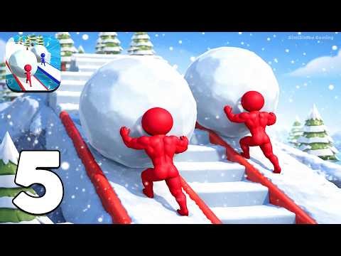 ❄️Snow Racing 3D Gameplay Walkthrough Part 4 – Build Giant Snowballs & Win the Race (Android,iOS)