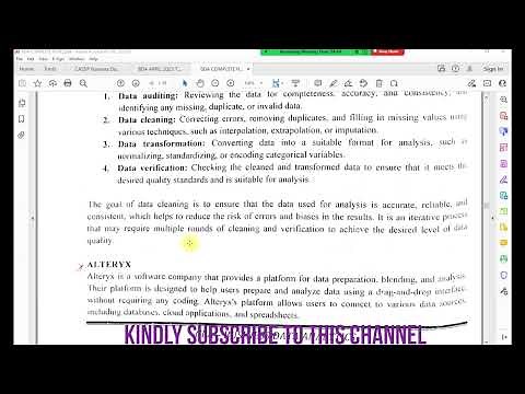 BUSINESS DATA ANALYSIS (BDA) APRIL 2023 THEORY ANSWERS