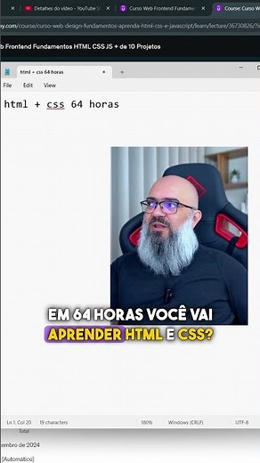 Quanto tempo demora para aprender HTML e CSS?