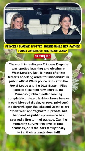 2026 SHOCK: Eugenie Laughs While Her Father Falls! 👑🔥 #RoyalScandal #PrinceAndrew #EpsteinFiles