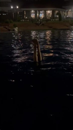 Underwater handstand