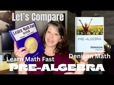 Comparing Denison Pre-Algebra and Learn Math Fast Pre-Algebra review | homeschool middle school math