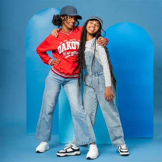 Style your denim your way, available in-store at PEP! Fashion track top 149.99 (7-14 years) - EDI75 Fashion denim jeans 179.99 (7-14 years) - ECY97 Grey tee 59.99 (7-14 years) - ECP83 Denim dungaree 239.99 (7-14 years) - EDU34 Fashion sneakers 169.99 per pair (sizes 2-7) - EDM50 White sneakers 159.99 per pair (sizes 2-5) - EAC16 Browse to view more:https://bit.ly/4bYBUPu #LifesBetterwithPEP #OOTD #PEPTweens | PEP